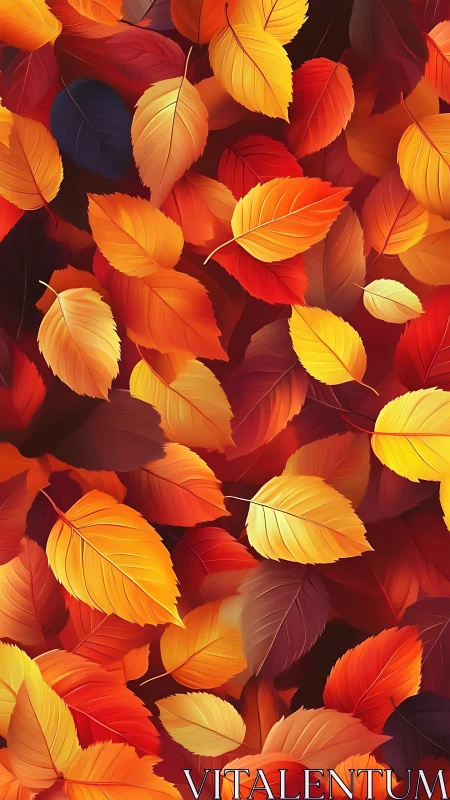 Golden autumn leaves glow softly in a warm seasonal swirl