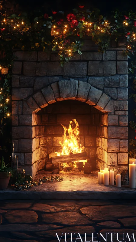 Glowing Fireplace Magic: Cozy Holiday Warmth Awaits