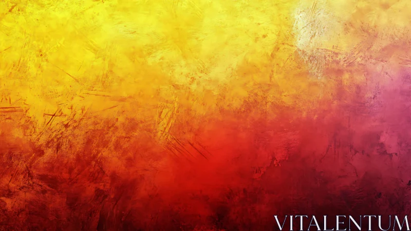 Textured yellow to red gradient abstract painted background.
