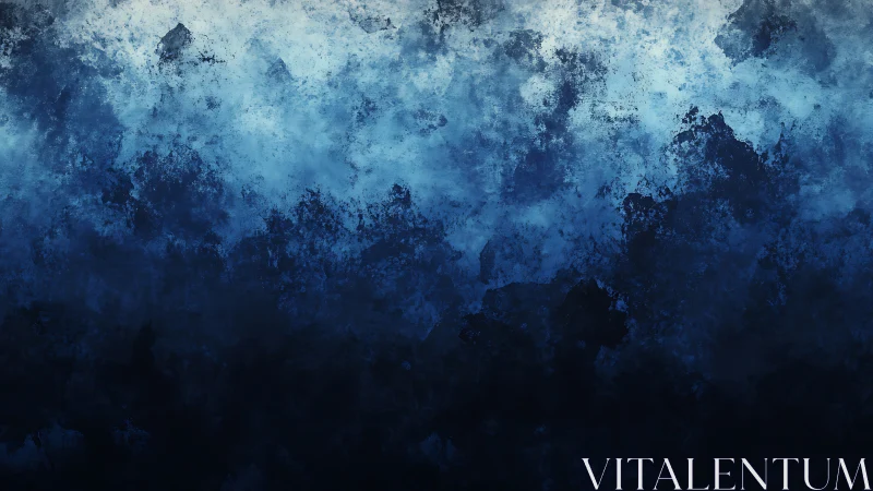 Textured indigo gradient abstraction with atmospheric depth study.