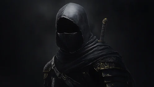 Midnight blade watcher wraps shadows around silent steel