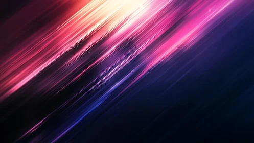 Radiant diagonal light streaks blend neon pink and indigo tones.