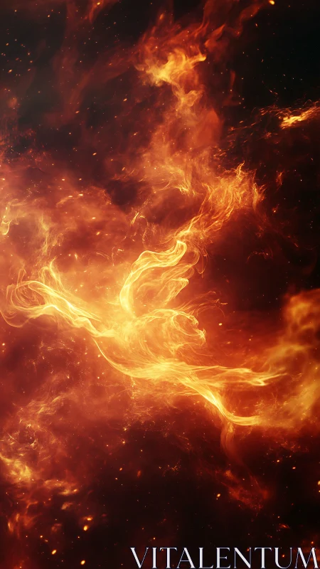 Flames Dance Through the Darkness with Burning Energy