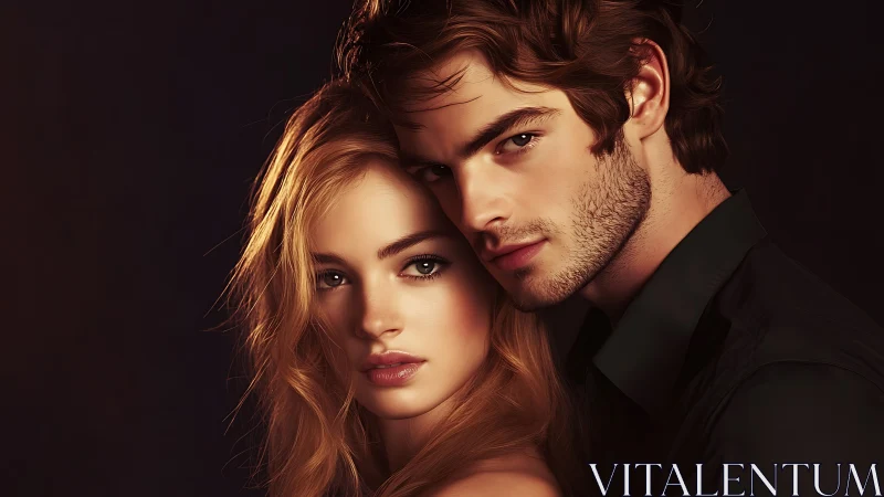 Dual portrait with soft key lighting and cinematic depth of field