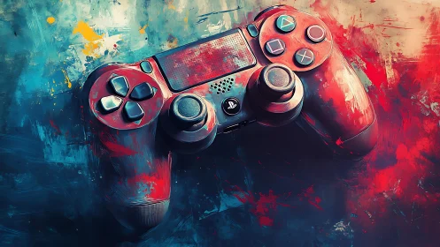 Gaming Controller Abstract Digital Artwork.