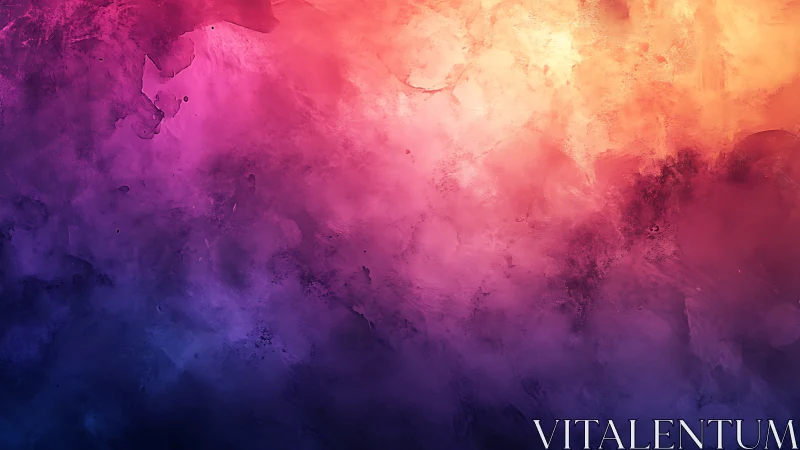 Vibrant gradient clouds blend magenta, violet, and gold.