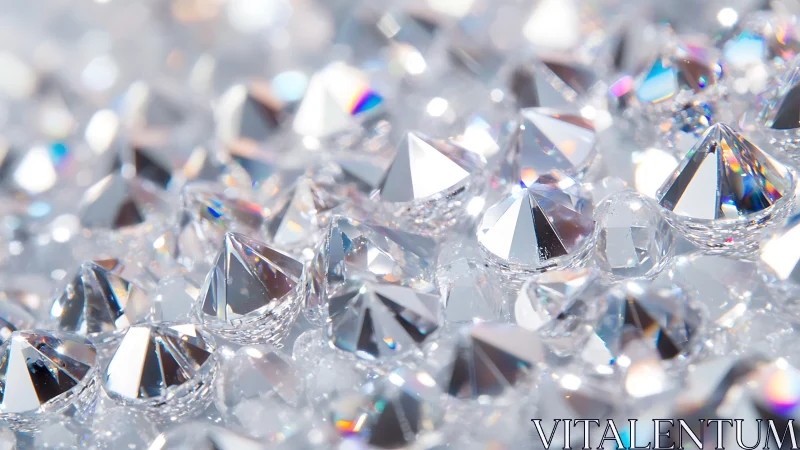 Close-up view of faceted crystal gemstones in light.