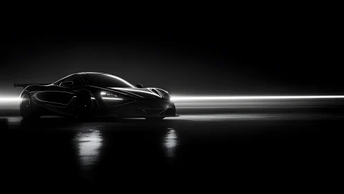 Midnight supercar slices the horizon with sculpted light