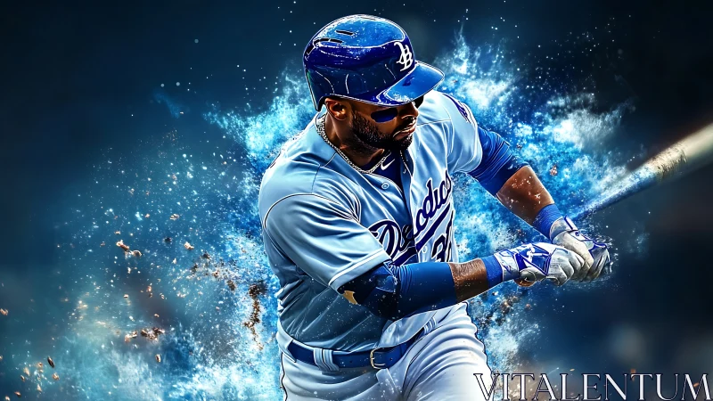 Electric baseball swing captures high-energy game moment