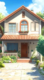 Sunlit garden home welcomes visitors with gentle summer charm