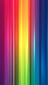 Vertical rainbow beams rehearse a neon symphony in motion