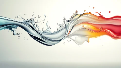 Chromatic currents collide in a liquid ribbon ballet.