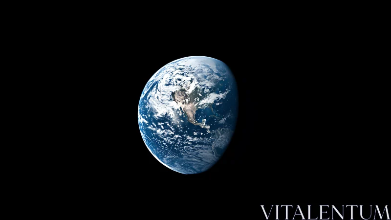 Lonely blue planet leans into the darkness like a whispered secret