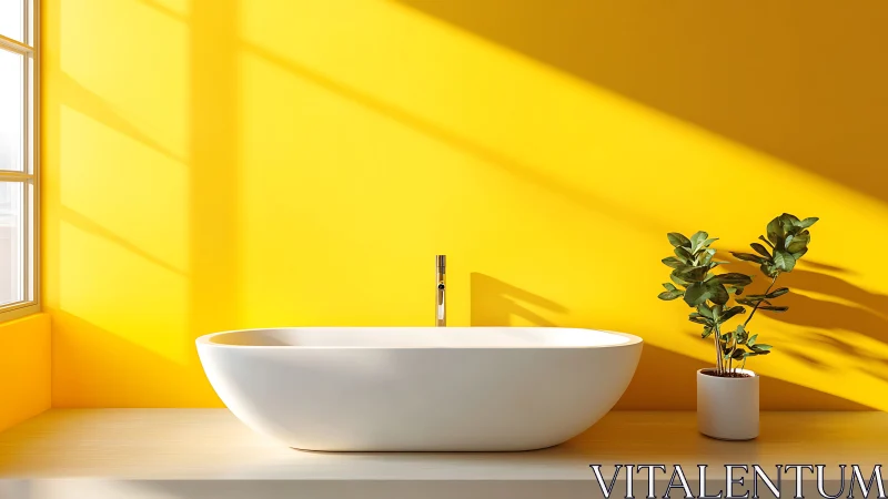 Sunny modern sink invites calm moments of everyday self-care
