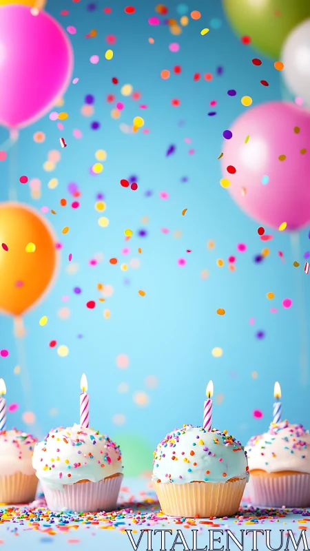 Birthday Dreams Take Flight Among Confetti Clouds