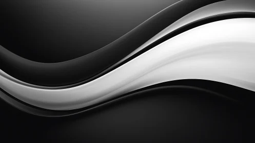 Soft monochrome waves curling through sleek daylight.