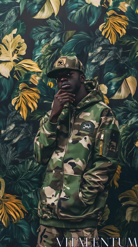 Camouflage daydream slips into jungle-leaf runway cool