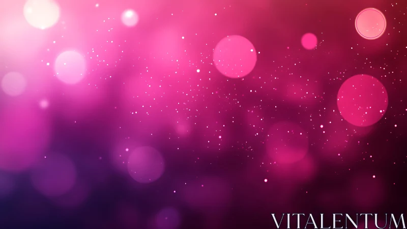Pink bokeh abstract background with glowing light particles.