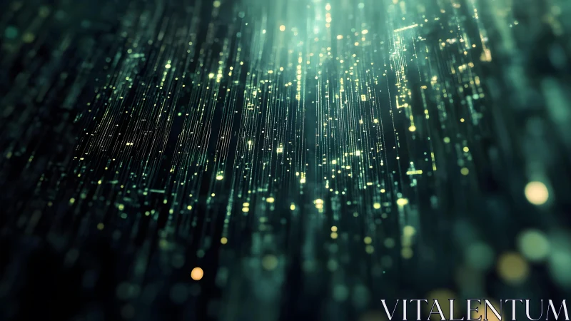 Futuristic Digital Light Streams in Abstract Cyberpunk Style.