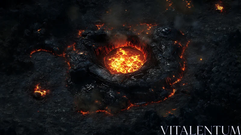 Lava Pool Crater with Incandescent Core.
