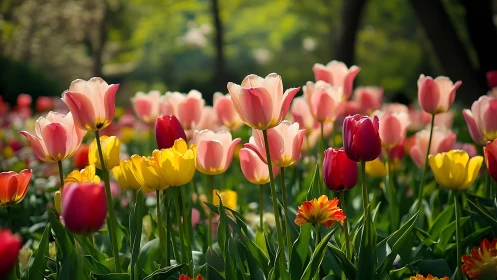 Tulip Symphony: Nature's Vibrant Spring Spectacle Unfolds