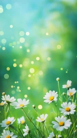 Whispered Blooms: Daisies Dance Through Dreamy Light