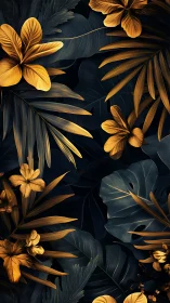 Golden Blooms Shimmer Against Twilight's Velvet Tapestry