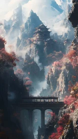 Misty mountain temples and a quiet bridge between worlds.