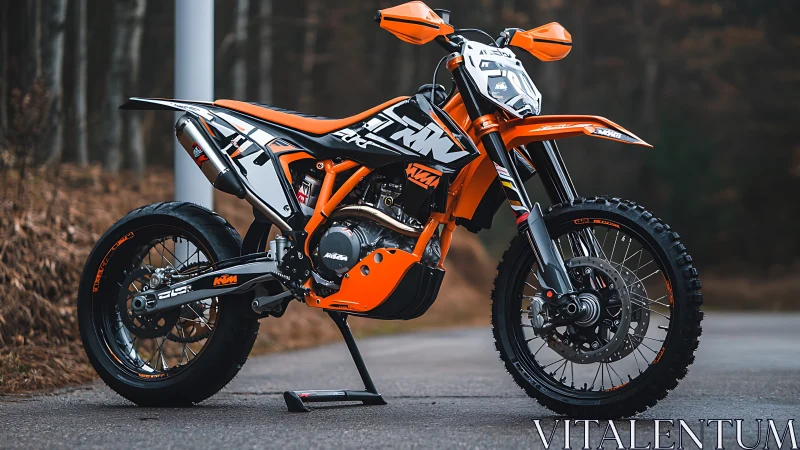 High-spec KTM enduro motorcycle with off-road suspension tuning