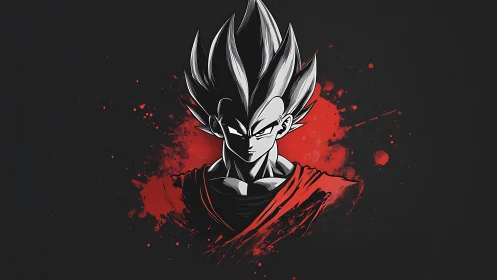 Brooding anime warrior crowned in silver flame aura.