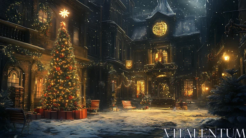 Midnight snow remembers every glowing window’s quiet wish