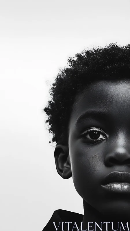 Tonal Portrait Study: Dramatic Contour Rendering in Monochromatic Form.