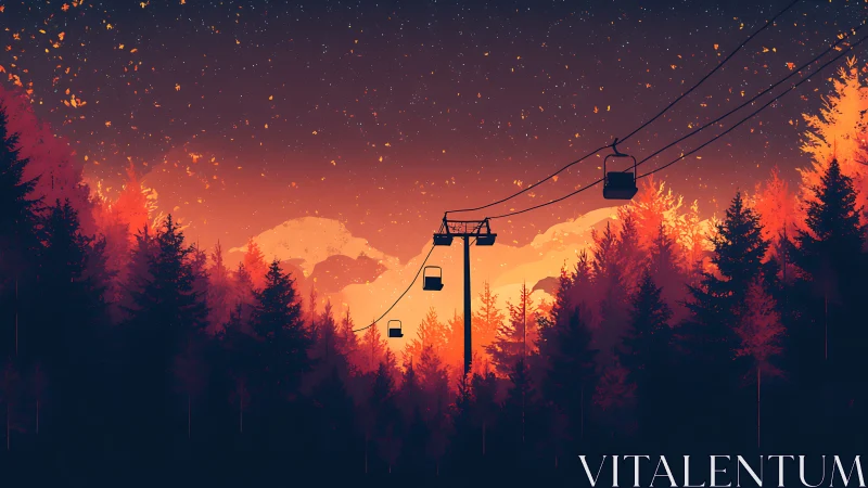 Sunset Lift: A Mountain Escape Into Golden Hour.