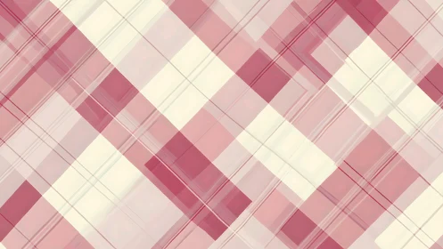 Diagonal pink plaid pattern with layered translucent lines.