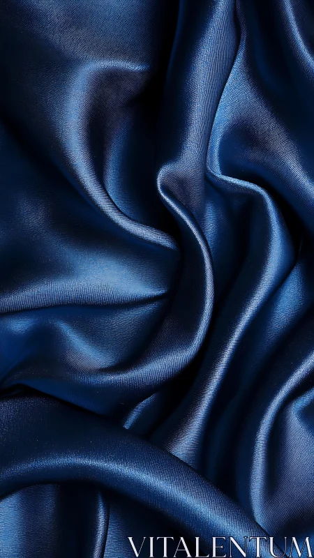 Deep blue satin folds that invite touch and quiet daydreams.