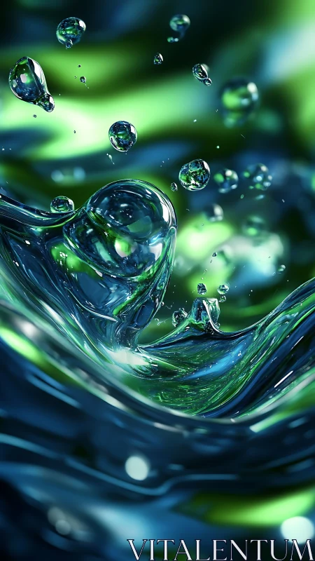 Liquid splash forms luminous glasslike waves in motion