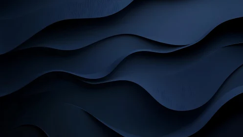 Dark blue abstract waves background with smooth layered curves.