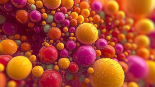 Multicolored spherical cluster in dense radial arrangement.