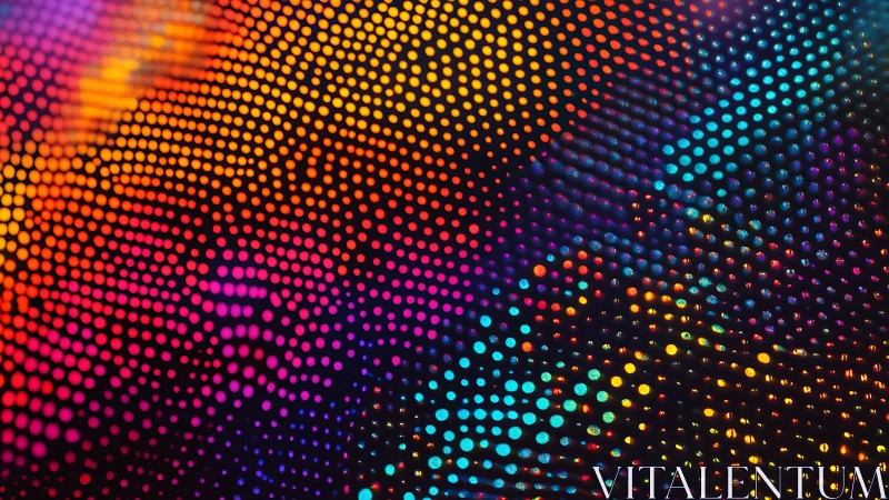 Digital halftone wavefield with chromatic micro-dot gradients.