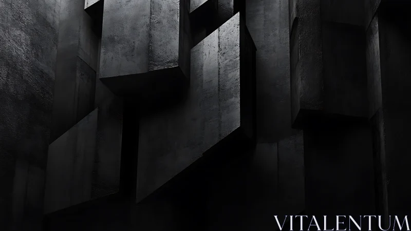 Concrete monolith architecture creates stark geometric shadow play.