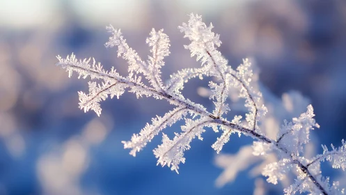 Frost‑lace branches catching pale winter fire at dawn.