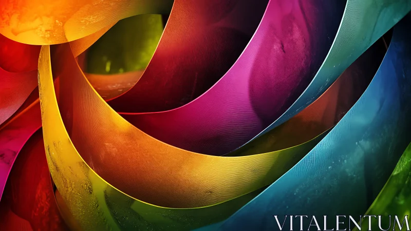 Curved ribbon structures show high-saturation gradients and microtexture