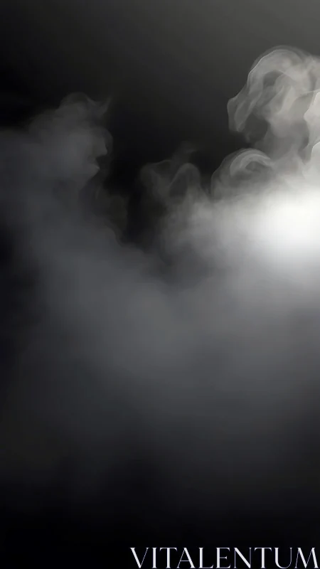 Dense gray smoke clouds on dark gradient background.