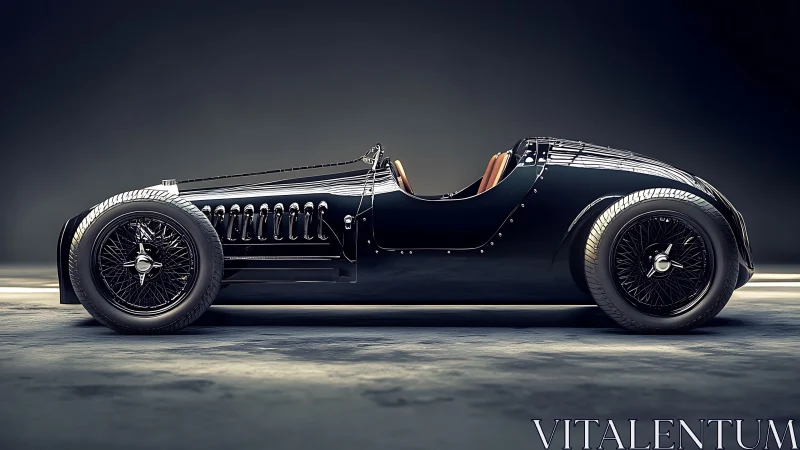 Midnight racer stretches low as chrome nerves catch the light