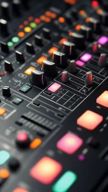 Glowing mixer board invites playful hands-on music making