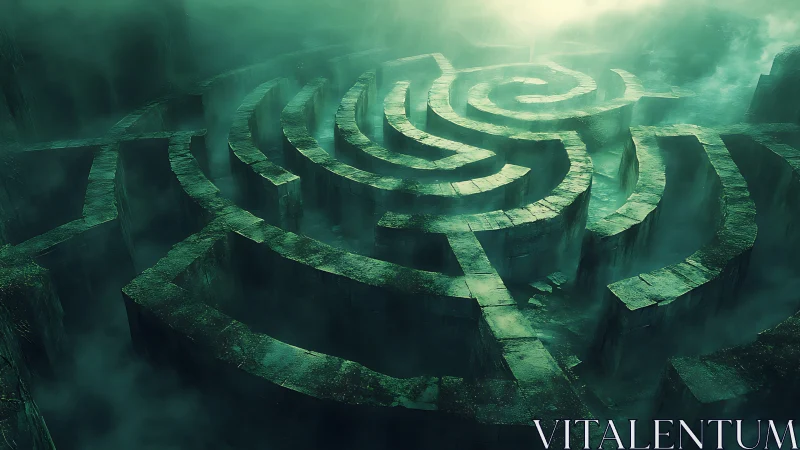 Emerald mist labyrinth coils through a forgotten dreamscape.