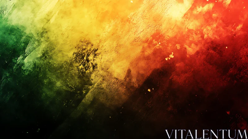 Radiant color storm drifts from deep green into glowing fire