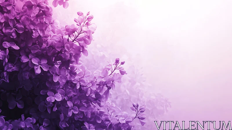 Purple Lilac Blossoms in Soft Evening Light