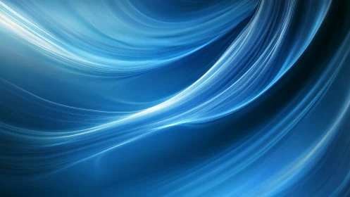 Dynamic blue light streaks with curved motion blur gradients.