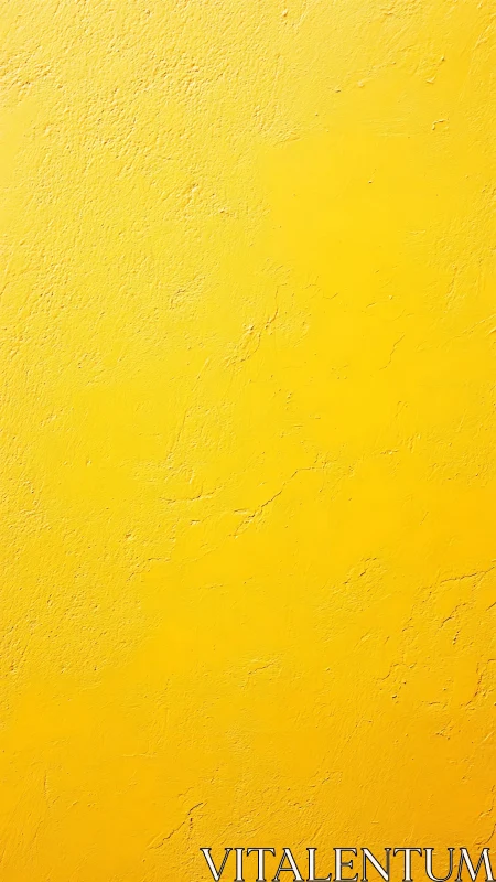 Textured chromatic study of yellow plaster wall surface.